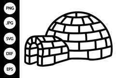 Outline Igloo SVG, Coloring Page Product Image 1