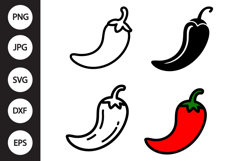 Chili Pepper SVG, Chili Pepper Clipart Product Image 1