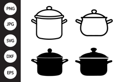 Cooking Pot SVG, Cooking Pot Clipart Product Image 1