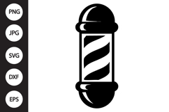 Barber Pole Silhouette SVG Product Image 1