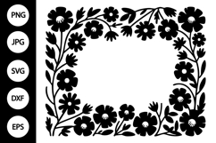 Floral Frame SVG Product Image 1
