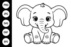 Baby Elephant SVG Product Image 1