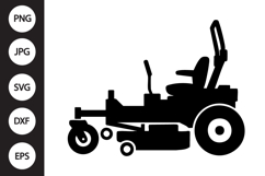 Zero Turn Lawn Mower Silhouette SVG Product Image 1