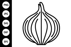 Outline Onion SVG, Coloring Page Product Image 1