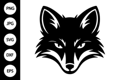 Fox Head Silhouette SVG Product Image 1