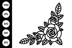 Floral Corner Frame SVG Product Image 1