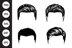 Man Hairstyle SVG, Man Hairstyle Clipart Product Image 1