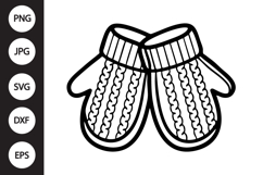 Winter Mittens SVG Product Image 1