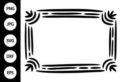 Rustic Hand Drawn Frame SVG Product Image 1