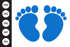 Baby Feet Footprint SVG Product Image 1