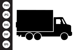 Box Truck Silhouette SVG Product Image 1