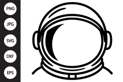 Astronaut Helmet Outline SVG, Coloring Page Product Image 1