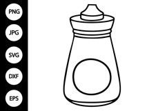 Outline Condiment SVG, Coloring Page Product Image 1
