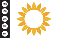 Sunflower Monogram SVG Product Image 1