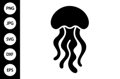 Jellyfish Silhouette SVG Product Image 1
