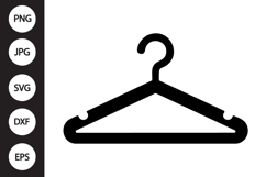 Clothes Hanger Silhouette SVG Product Image 1