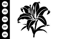 Silhouette Lily SVG Product Image 1