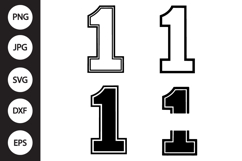 Number 1 SVG, Number 1 Clipart Product Image 1