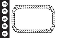 Rope Rectangle Frame SVG Product Image 1