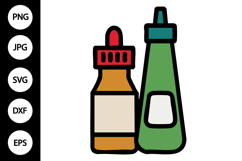 Condiments Clipart, Condiments SVG Product Image 1