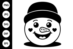Snowman Face SVG Product Image 1