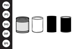 Tin Can SVG, Tin Can Clipart Product Image 1