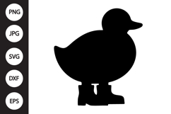 Duck with Rainboots SVG Product Image 1