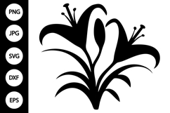 Silhouette Lily SVG Product Image 1