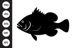 Black Drum Fish SVG Product Image 1