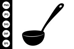 Silhouette Ladle SVG Product Image 1