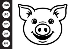 Pig Head SVG Product Image 1