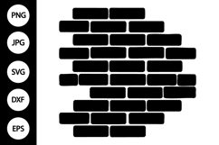 Silhouette Brick Wall SVG Product Image 1