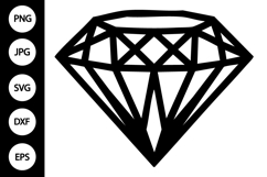 Geometric Diamond Outline SVG Product Image 1