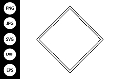 Rotated Square Frame SVG Product Image 1