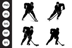 Ice Hockey Player SVG, Ice Hockey Player Clipart Product Image 1