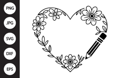 Teacher Heart SVG Product Image 1