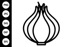 Outline Onion SVG, Coloring Page Product Image 1