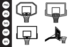 Basketball Hoop SVG, Basketball Hoop Clipart Product Image 1