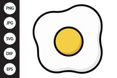 Fried Egg SVG Product Image 1