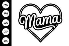 Mama Heart SVG Product Image 1