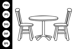 Chairs and Table SVG Product Image 1