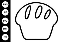 Outline Bread SVG, Coloring Page Product Image 1