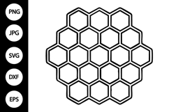 Honeycomb Outline SVG, Coloring Page Product Image 1