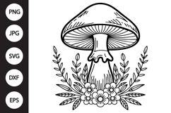 Mystical mushroom SVG Product Image 1