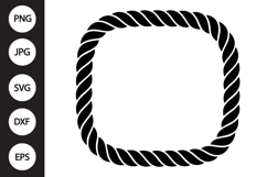 Rope Square Frame SVG Product Image 1