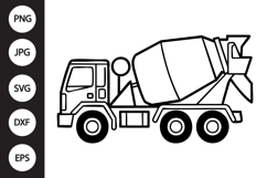 Cement Mixer Truck SVG Product Image 1