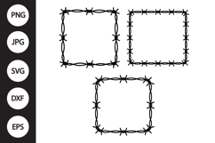 Barbed Wire SVG, Barbed Wire Clipart Product Image 1
