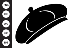 French Beret Silhouette SVG Product Image 1