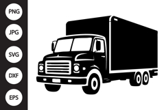 Box Truck Silhouette SVG Product Image 1
