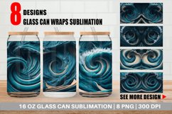 Turbulence liquid marble Glass Can Wraps Product Image 1